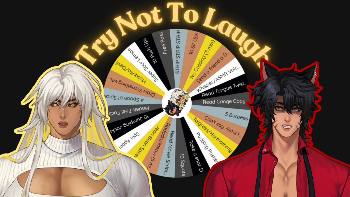 📢TRY NOT TO LAUGH + PUNISHMENT WHEEL‼️

I can't believe we're doing this (you guys get to punish us on stream for your entertainment: the stream)

⏰: Stream is July 26th @ 3PM PST | 5PM CST | 6PM EST || July 27th @ 7AM JST