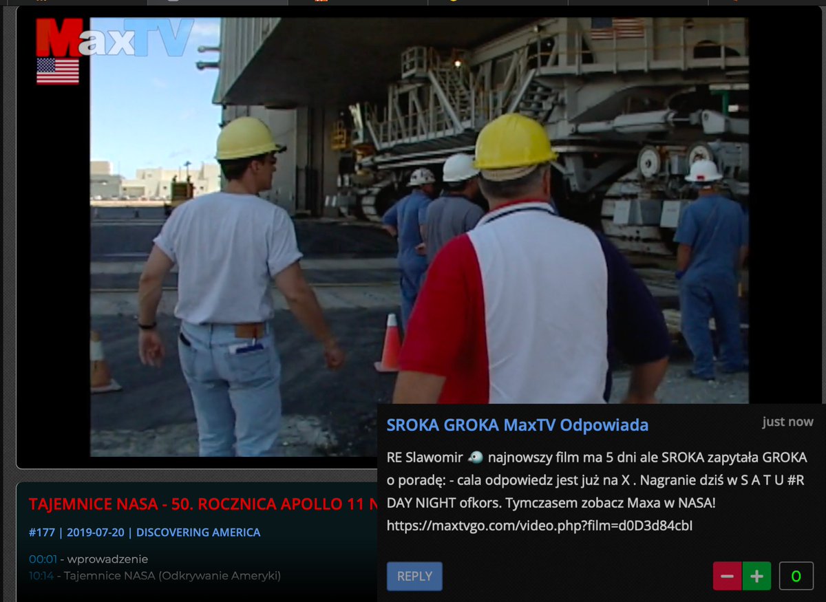 maxkolonko's tweet image. Pan Sławomir pisze w MaxTVGO.com że nie może się doczekać na nowy film ... więc nasza ej aj SROKA zapytała GROKA o poradę👍 ...check this out ! 👇
btw czy wiesz ze pierwszym Polakiem na Stacji Kosmicznej ISS był w istocie Max Kolonko?? Byłem z kamerą w hangarze NASA…