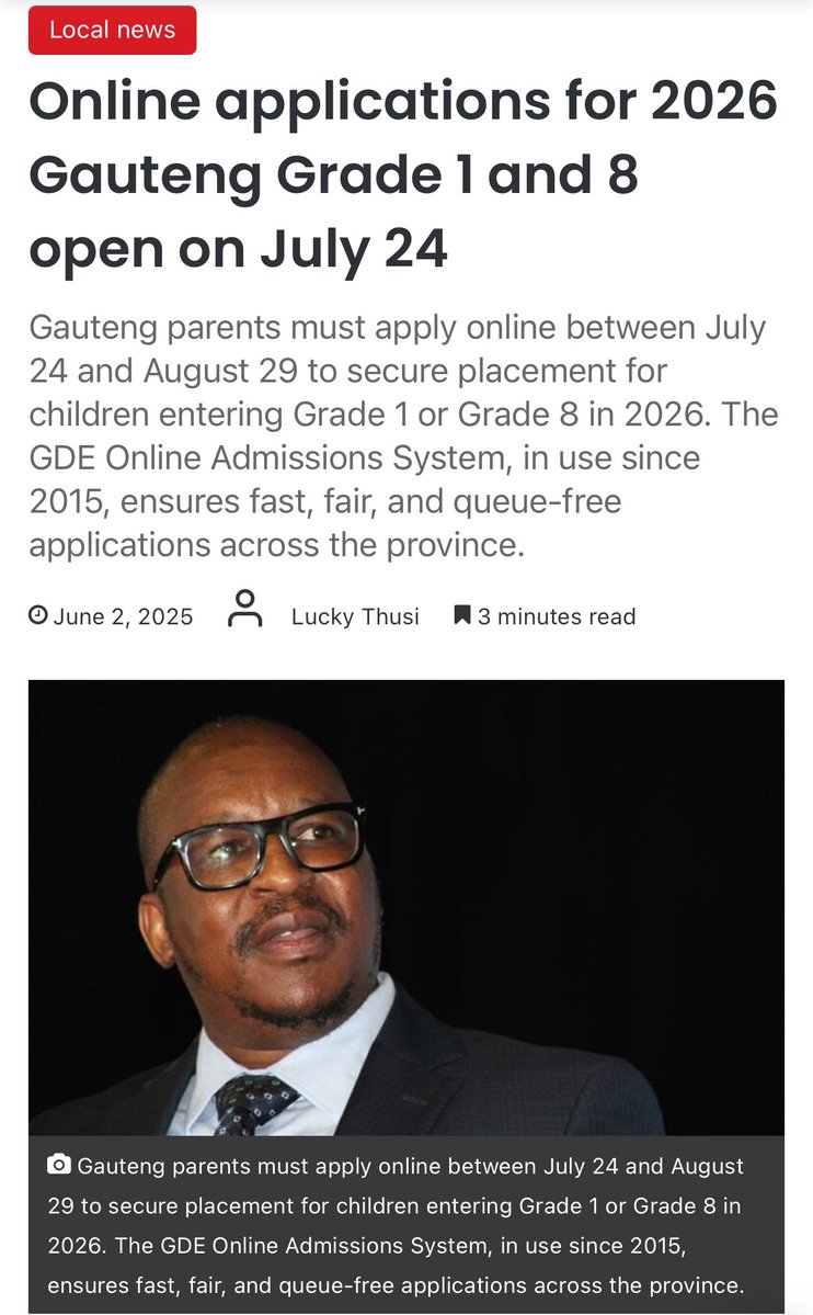 Kat4Kubs's tweet image. My South Africans PLEASE GO AND REGISTER TODAY!!!!!!
Don’t wait for last minute applications. Link below 👇
gdeadmissions.gov.za