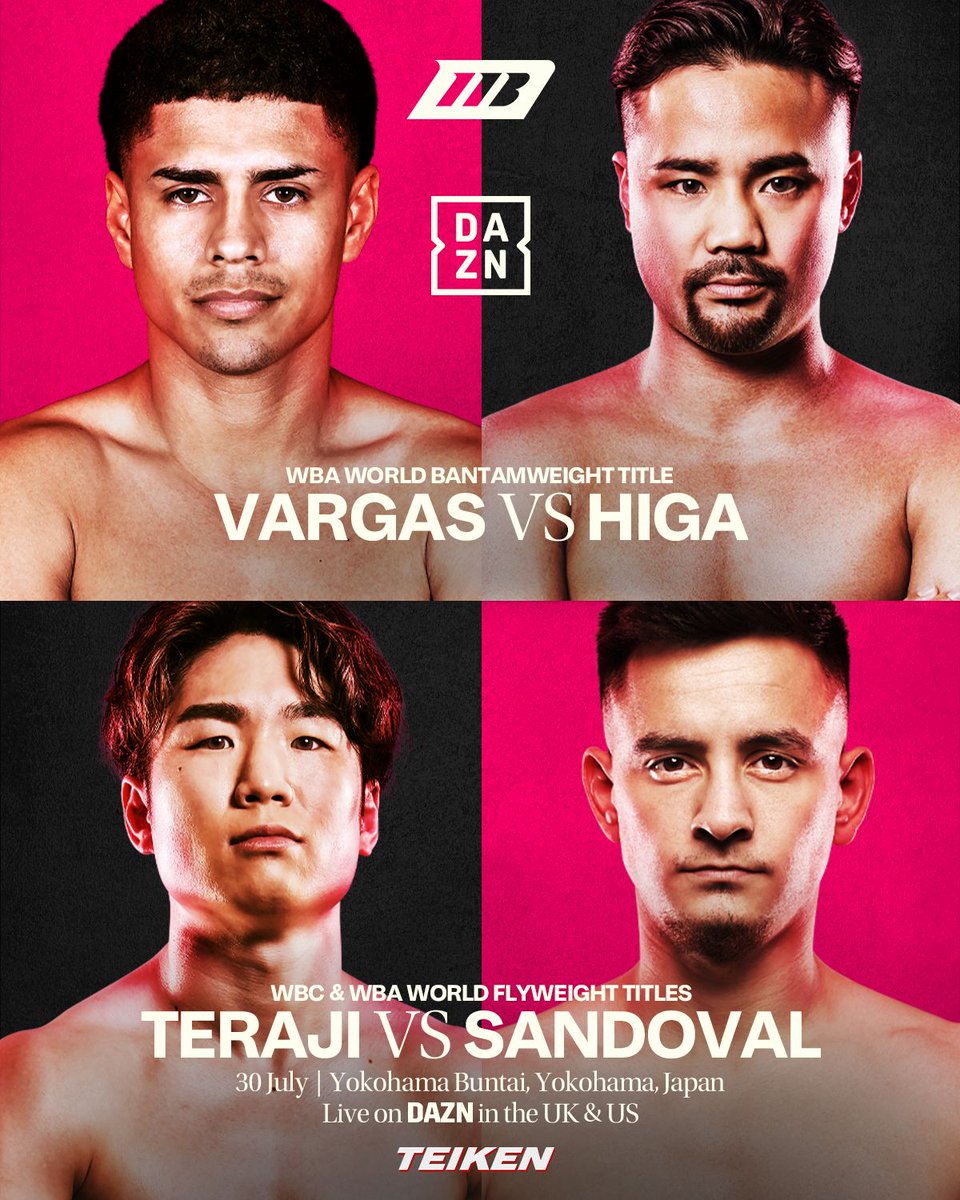 POWCASTSPORTS's tweet image. Kenshiro Teraji vs Rafael Sandoval and Antonio Vargas vs Daigo Higa will be broadcast live on DAZN.
#powcast #boxing
-admin win