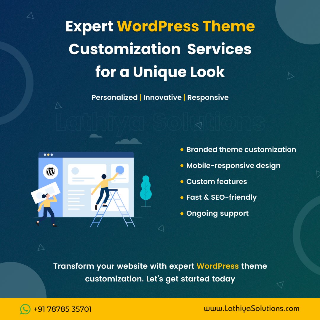 lathiyasolution's tweet image. 🎨 Stand Out with Expert WordPress Theme Customization
 
💬 Let’s bring your vision to life.
 👉 lathiyasolutions.com/wordpress-them…
 📞 78785 35701
 📧 info@lathiyasolutions.com