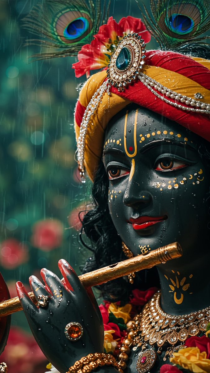 "राधे राधे! कान्हा की बंसी में बसा है प्रेम और शांति का संदेश। 🙏❣️