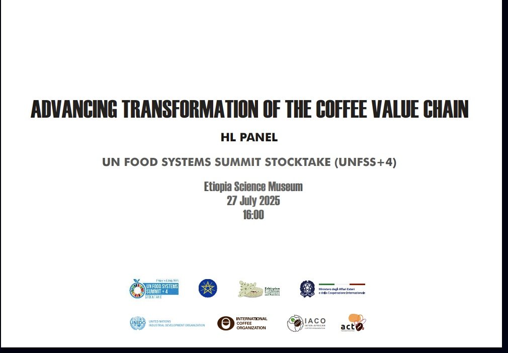 Cooperazione Italiana ๐ฎ๐น (@cooperazione_it) on Twitter photo ๐๏ธ ๐ด SAVE THE DATE! Join the UN <a href="/FoodSystems/">UN Food Systems Coordination Hub</a> + 4 event organized by ๐ฎ๐น & ๐ช๐น with <a href="/UNIDO/">UNIDO</a> <a href="/ICOCoffeeOrg/">International Coffee Organization (ICO)</a>
and the Inter African Coffee Organization to advance the transformation of the โ #coffee value chainโ at the Ethiopia Museum of Art and Science. More โน๏ธ unfoodsystemshub.org/un-food-systemโฆ ๐๏ธ ๐ด SAVE THE DATE! Join the UN <a href="/FoodSystems/">UN Food Systems Coordination Hub</a> + 4 event organized by ๐ฎ๐น & ๐ช๐น with <a href="/UNIDO/">UNIDO</a> <a href="/ICOCoffeeOrg/">International Coffee Organization (ICO)</a>
and the Inter African Coffee Organization to advance the transformation of the โ #coffee value chainโ at the Ethiopia Museum of Art and Science. More โน๏ธ unfoodsystemshub.org/un-food-systemโฆ