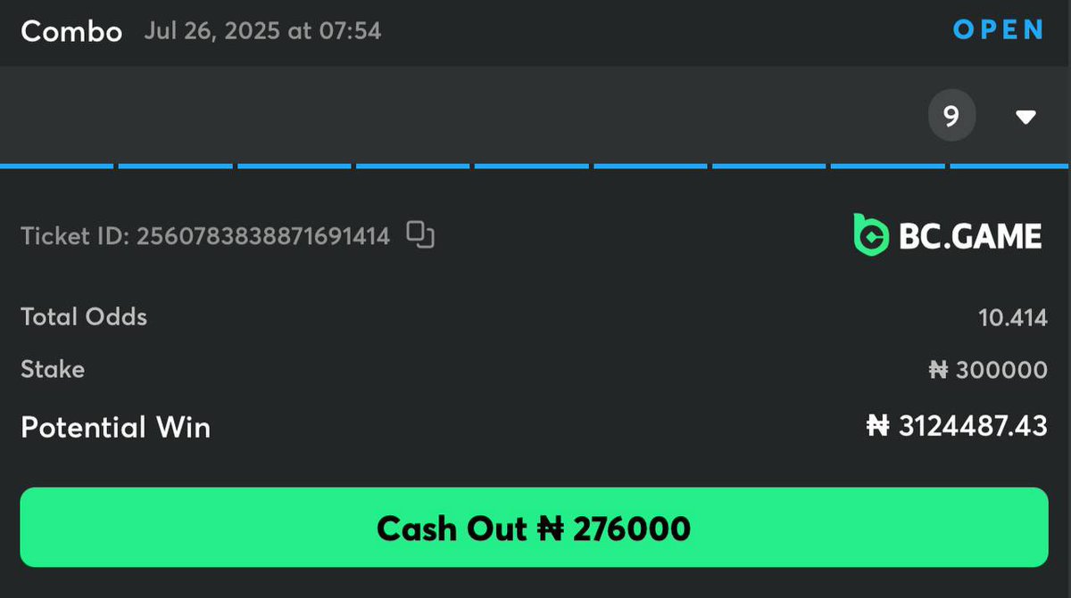 Emmanuel_Tips's tweet image. THIS WILL BOOM 💥 ON BC GAME
CODE 👇👇
5FBD4AB - 10 ODDS
FBECF30 - 2 ODDS
Register here: partnerbcgame.com/vec8e0c0c
CODE INCORRECT? Use this Bcgamebet.ng
STAKE RESPONSIBLY🔞🔞🔞🔞