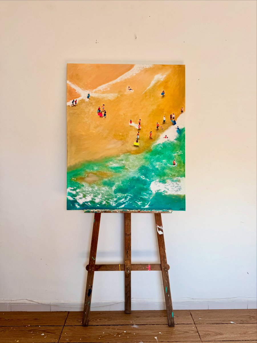 ElGabineteDeLas's tweet image. Patricia es encantadora y me encargó una versión de una de mis acuarelas en óleo sobre lienzo de un tamaño en concreto. Yo he disfrutado mucho pintándolo. Ella tendrá ahora una casa con vistas al mar, al verano, a la alegría de vivir, sin mudarse.
