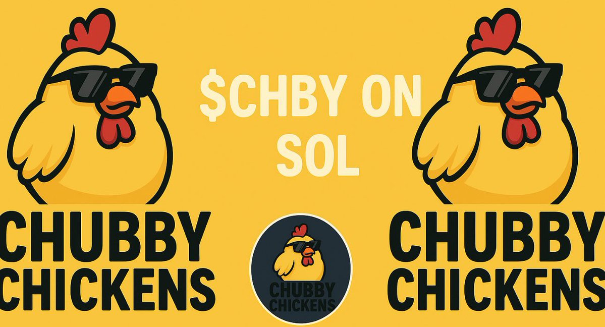 Spotted early
$CHBY Chubby Chickens isn’t just another meme
This one’s got soul community and chaos level energy 🤯 $CHBY is about to cook 🐔💥

📜 CA
8PQVh5hj1tBeJU8osYqDt6S5ZgmmAchgNXSmzHUCpump

📢 Telegram
t.me/CHBYchubbychic

📸 Instagram
instagram.com/chubbychickens