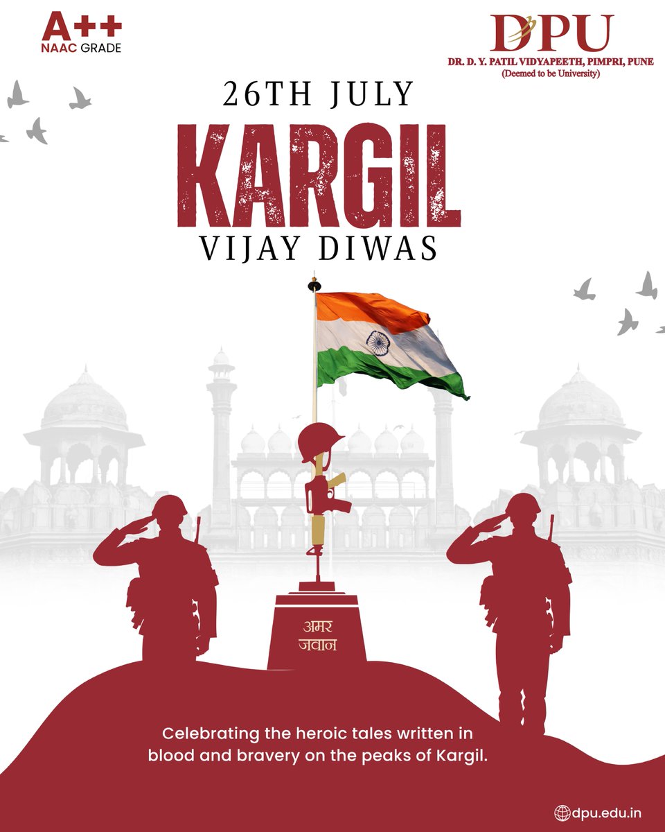 Today, we salute the courage, sacrifice, and unwavering spirit of our brave soldiers who wrote history on the icy heights of #Kargil.
Their valor echoes through the mountains, reminding us that freedom is never free, it’s earned with blood, bravery, and resilience. Jai Hind.