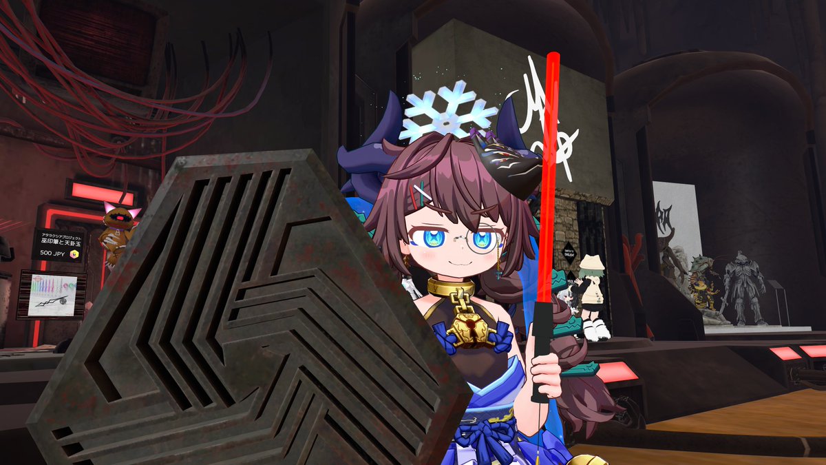 avr_nbr's tweet image. 世間はVketRealですがぼくはVketVirtual（トートロジー）を回ってました
これは昨日フレンドさんのVketインスタンスに無言勢として参加させてもらったところ