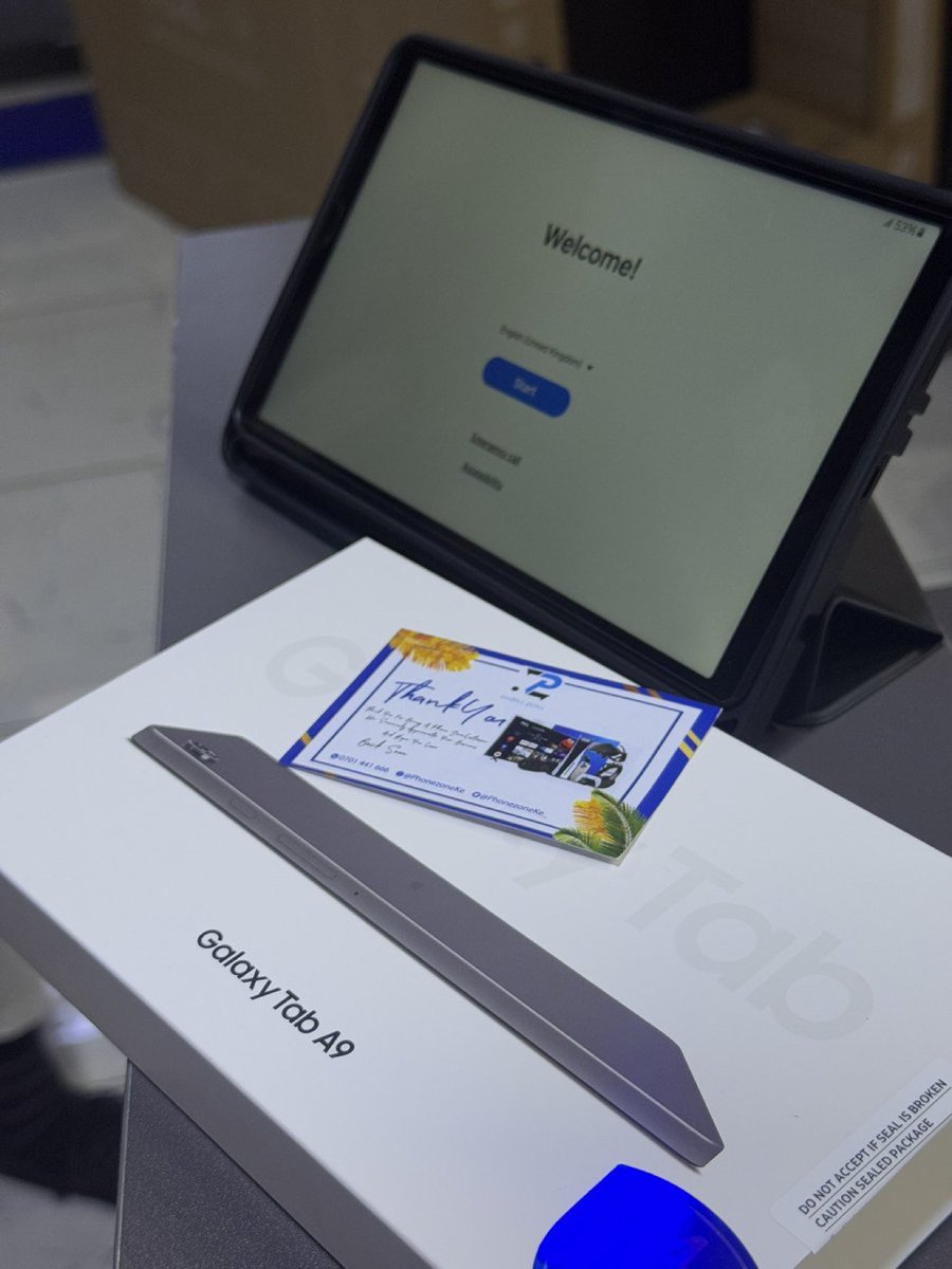 PhoneZoneKe's tweet image. Samsung TAB A9 (EAST AFRICA)
Display-8.7 inches TFT LCD
Android 13
Chipset-Mediatek Helio G99
4GB +64GB
Main Camera -8MP
Selfie-2MP
Battery -5100 mAh
15 W charging speed
Kshs 14,500