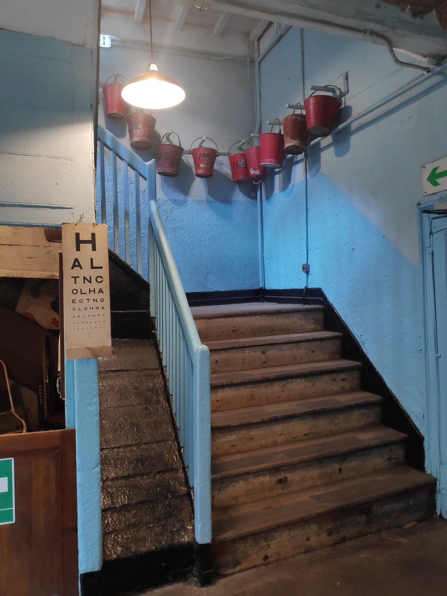 barry_wizard's tweet image. The stairwell at Masson Mills, Matlock, Derbyshire: doubles as fire staging point and  a store - spot the &apos;hoover&apos; in the cupboard, if not you might need a quick eye test before shift - oh, there&apos;s one of those too!

#staircasesaturday