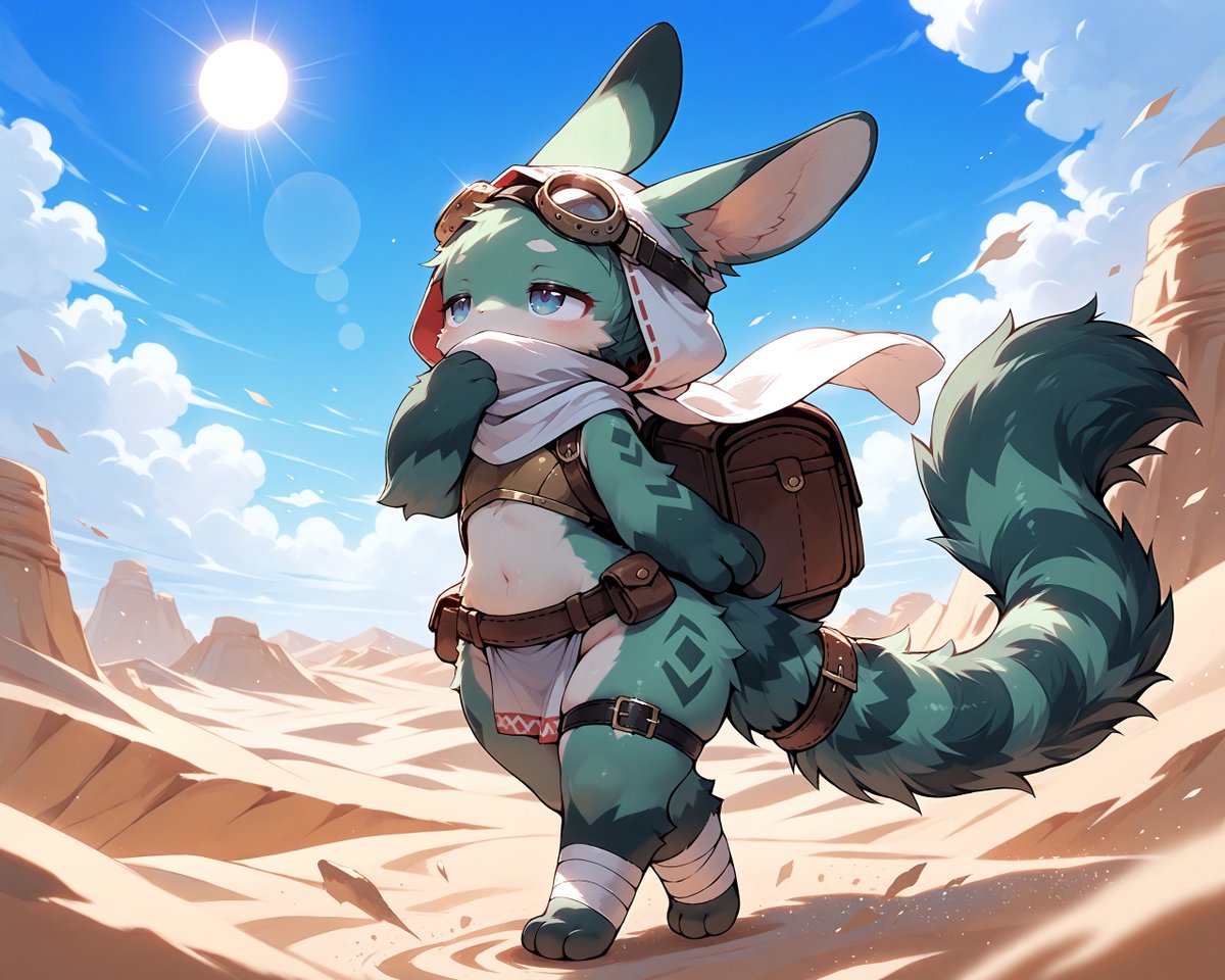 まるで砂漠にでもいるかのような暑さ🏜……
砂漠には行ったこと無いですが
#AIart #AIイラスト