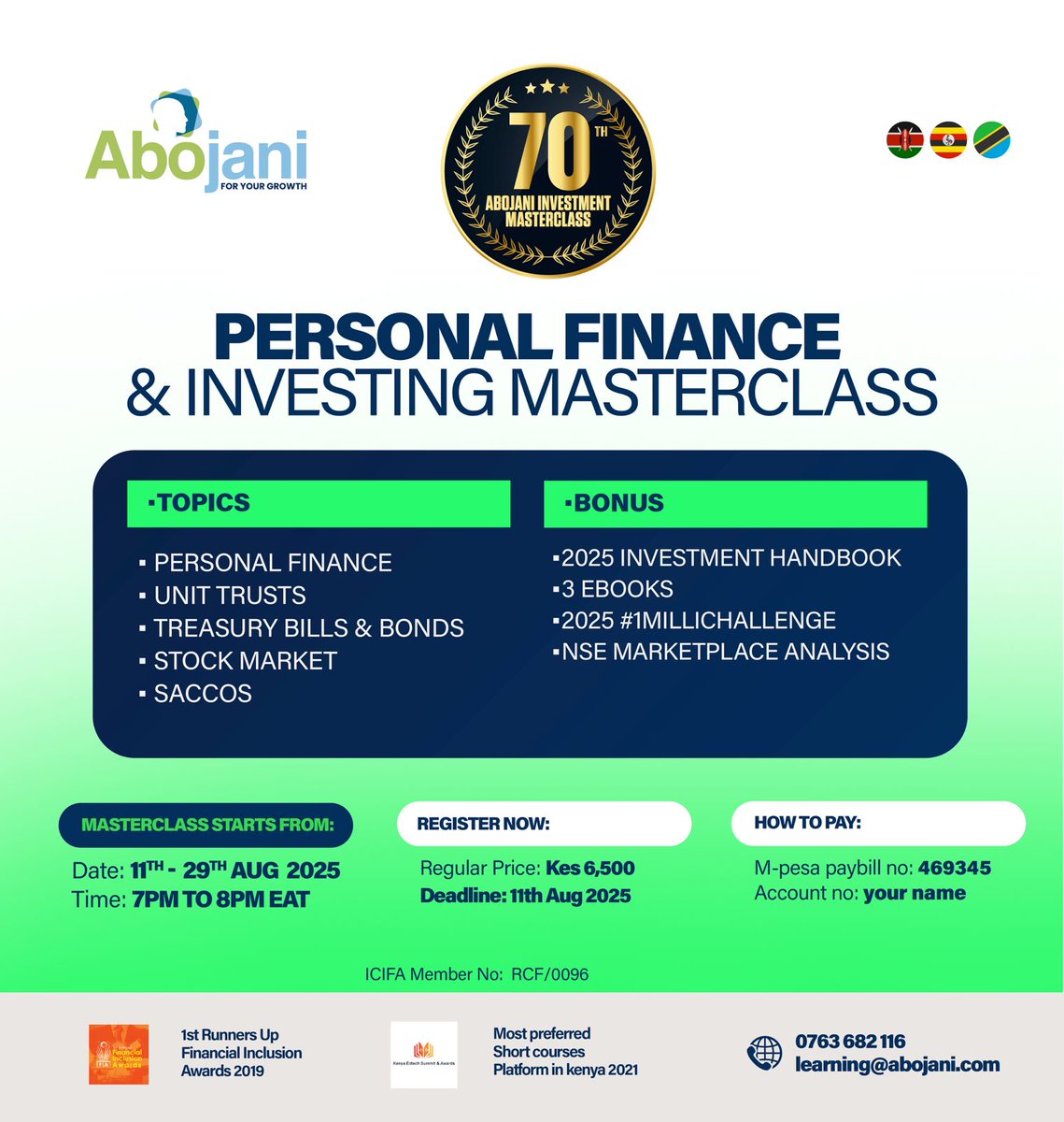 TheAbojani's tweet image. There’s a quiet confidence that comes when you understand your money.
Not just where it’s going, but how to make it work for you, grow for you, and give you peace.
That’s what the Abojani Masterclass was built for.
A practical, clear and empowering course to help you take…