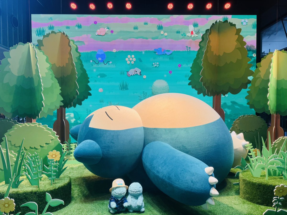 dedenne195's tweet image. ポケモンスリープのカビゴンちゃんに会ってきたぬ∩(˙𐃷˙)∩️🩵∩(˙𐃷˙)∩