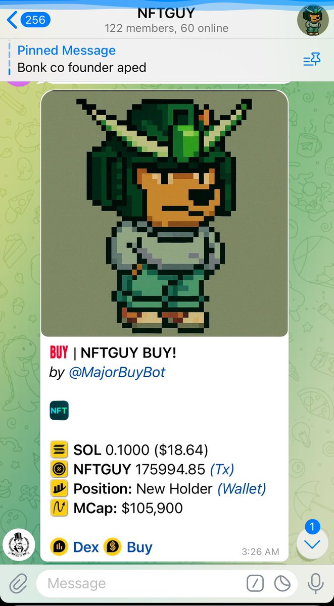 CryptoVoltGirl7's tweet image. Bonk Co-fonder just bought Just A NFT Guy 

7CfWgC7jVVfbHbATtyvDjq4M1VCutM3b7HEpgGRCbonk