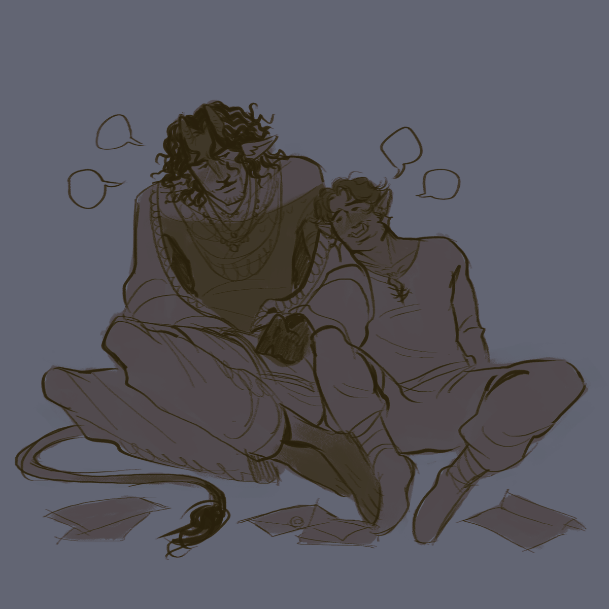 fleshcube2000's tweet image. little sketch of our Dnd session today :3 FINALLY SOME LOVE BETWEEN GONGO AND RAGNAR