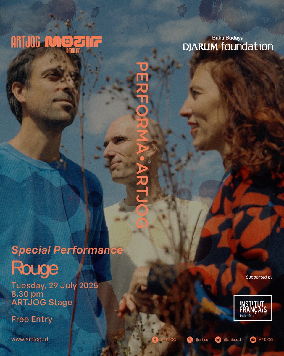 Pengalaman akustik-elektronik apalagi yang bisa kamu nikmati di performa•ARTJOG?!🏟

Jawabannya ada pada penampilan Rouge besok Selasa, 29 Juli 2025. Trio jazz kontemporer asal Prancis ini memadukan atmosfer melankolis, sentuhan klasik-folk, dan dinamika dramaturgi musikal yang