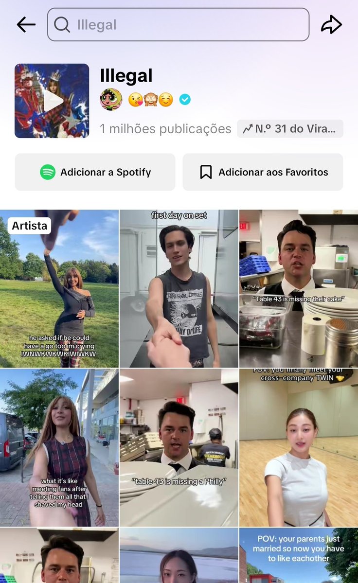 InfoPinkP's tweet image. 🩷 | Áudio de "Illegal", da PinkPantheress, ultrapassou 1 MILHÃO de publicações no TikTok.
- É a primeira vez desde Boy's a Liar Pt 2 e Just For Me que uma música da PinkPantheress atinge essa marca de publicações.