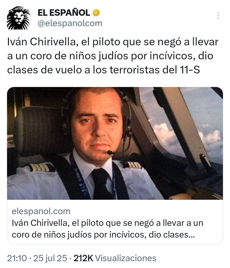M. P. Perálvarez (@peralvarezm) on Twitter photo Y aquí los de <a href="/elespanolcom/">EL ESPAÑOL</a> señalando, puede que para que los sionistas tomen nota.
Táctica copiada de aquellas cruces que ponían a los judíos en la Alemania nazi.
Quizá <a href="/fiscal_es/">Fiscalía General</a> <a href="/policia/">Policía Nacional</a> <a href="/guardiacivil/">Guardia Civil</a> debieran estar atentos a lo que pudiera pasar. Y aquí los de <a href="/elespanolcom/">EL ESPAÑOL</a> señalando, puede que para que los sionistas tomen nota.
Táctica copiada de aquellas cruces que ponían a los judíos en la Alemania nazi.
Quizá <a href="/fiscal_es/">Fiscalía General</a> <a href="/policia/">Policía Nacional</a> <a href="/guardiacivil/">Guardia Civil</a> debieran estar atentos a lo que pudiera pasar.