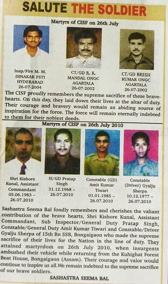 priority_n's tweet image. While Paying Homage to the Gallants of #KargilWar Let's not forget the Bravehearts of @CISFHQrs and @SSB_INDIA who have protected us while defending our Territorial Integrity in service of the Nation.
Every #Uniform matters.
Homage to our Bravehearts.
#KnowYourHeroes
