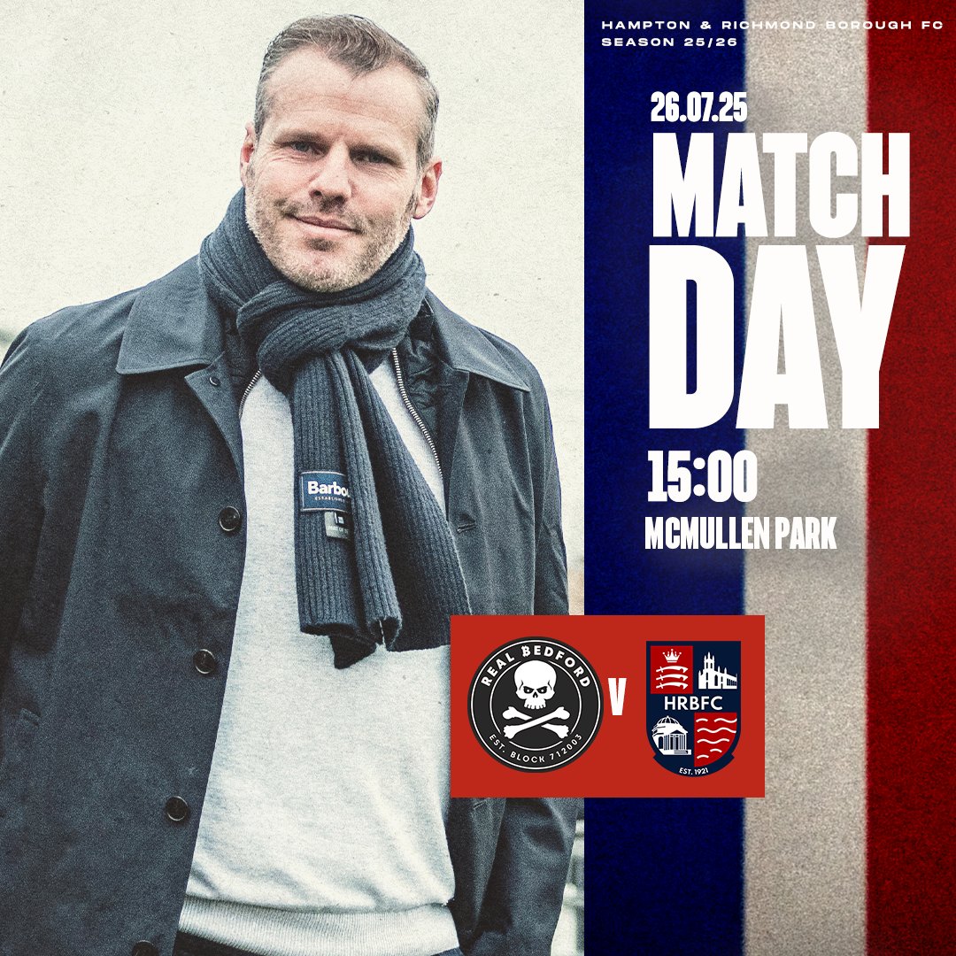 HAMRICHFC's tweet image. Alan leads the squad to Bedford today to take on Real Bedford, nickname - The Pirates. It’s our final away fixture of pre-season before returning to the BEV to face Hanworth Villa and Sutton United.