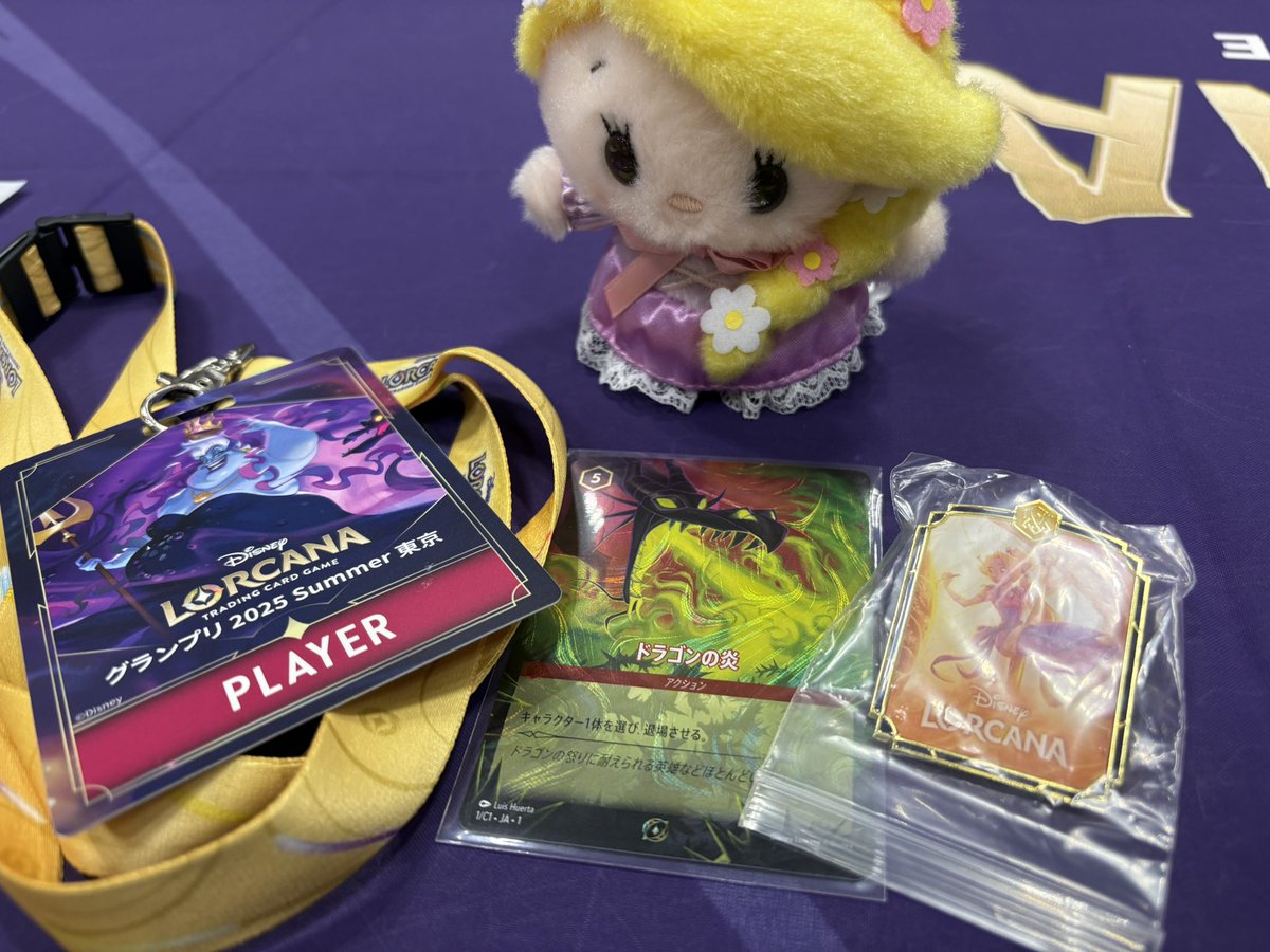 ロルカナGP
使用:🔵⚪️ サファイアスティール
結果4-5

チェンポー、アリエル、ダイム強し
最終戦はお知り合いの方と対戦して終わったらどっと疲れが笑
あっという間の9戦でした！

皆さんいい方で楽しく対戦できました☺️
ありがとうございました！