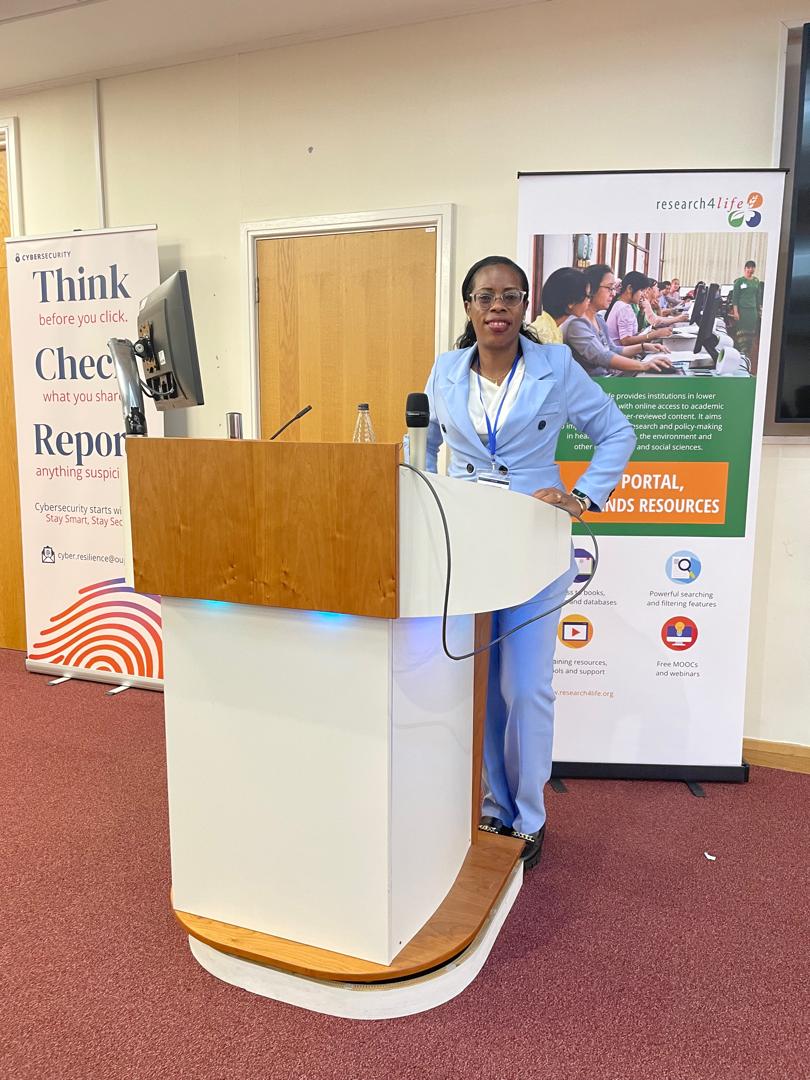 ThandiLwoga's tweet photo. I moderated a panel titled "Towards Gender Equality,  digital access, and the 
advancement of women in science
 Spotlight Talk"  at the Research4Life R4L  Conference: Action for Equity at the 
Blavatnik School of Government, Oxford, Wednesday 23 July 2025, 

I moderated the session as the Rector of CBE and the  Vice Chair of Research4Life Executive Council. The  
The first presenter was Alessio 
Muscarnera, a research fellow at the World Intellectual Property Organization (WIPO), presented a paper on the 
"Digital Access to Knowledge and Women in Science," 
Further,  we were joined by three remarkable women leaders who brought diverse 
perspectives from Ghana, Kenya, and the Democratic Republic of the Congo. Together, we explored the barriers, 
breakthroughs, and bold ideas shaping the future for women in science. These remarkable women included the following:
• Dr. Miriam Linda Akeriwe, University Librarian, University of Energy and Natural Resources, Sunyani, Ghana and 
Research4Life Country Connector Ghana
• Nasra Gathoni, Co-Chair of Research4Life’s Equity Committee, Senior Instructor & Faculty of Health Sciences 
Librarian, Aga Khan University, Kenya
• Dr. Bintu Ndusha, Associate Professor, Université Evangélique en Afrique, Research4Life Country Connector, 
Democratic Republic of the Congo (DRC)

All these experts were able to share insightful contributions. It’s clear that the future of science depends on how we support women 
— through access, through policy, and through strong local leadership.