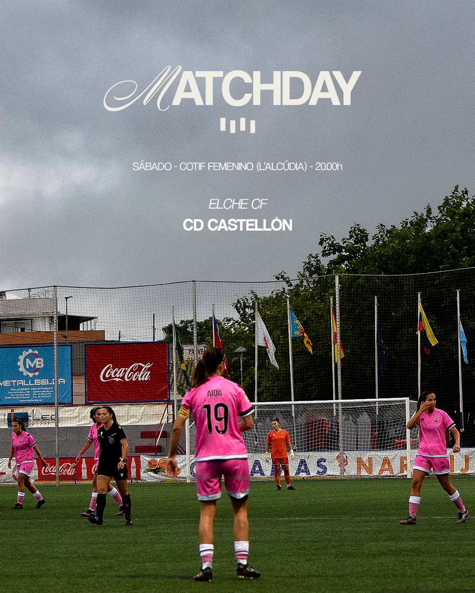 CDCastellonFem's tweet image. ⚽️ MATCHDAY ⚽️

🤝 Tras el empate del jueves, segunda prueba del COTIF

🆚 Elche CF
🗓️ 26 de julio
⌚ 20:00h
🏟️ L&apos;Alcúdia

#PPO👂
