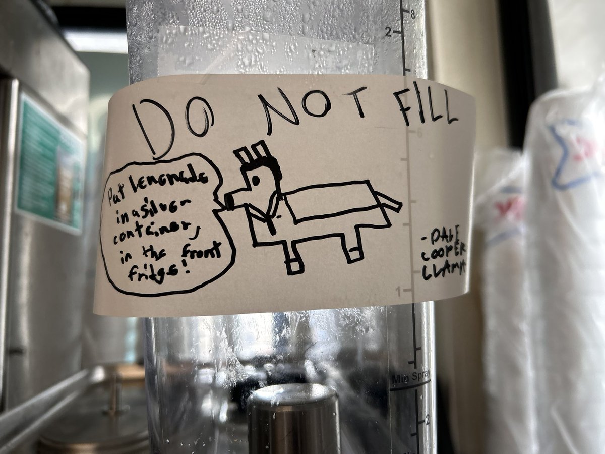 vandrcave's tweet image. Supervisor asked me to make a sign at work. what do u guys think. Dale Cooper Llama