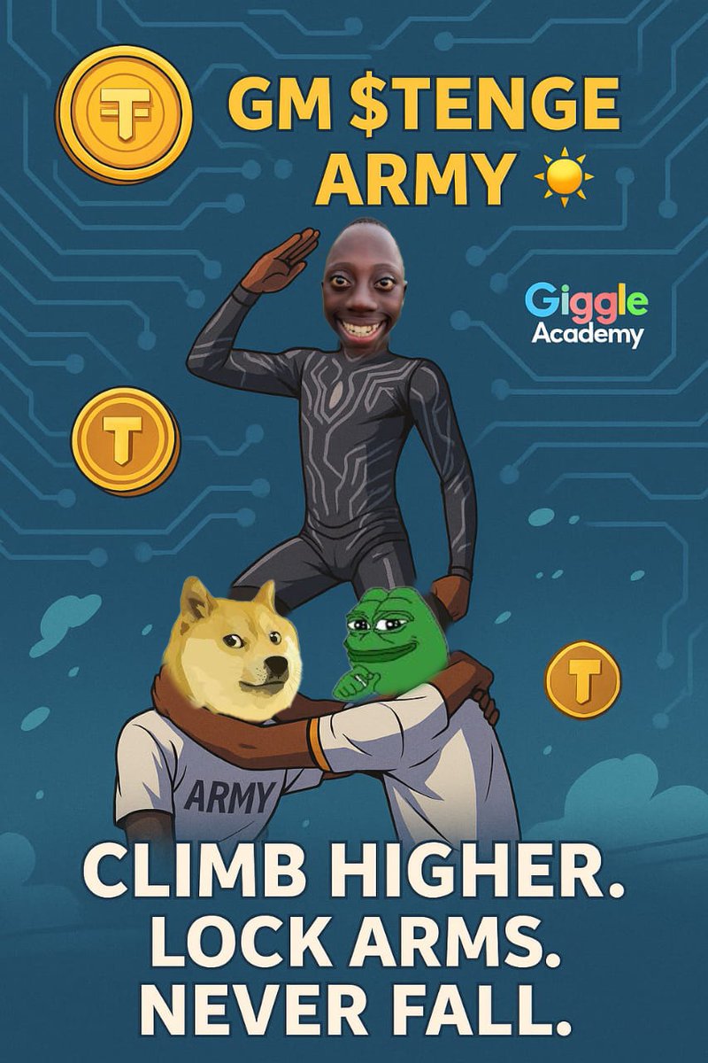 OfficialTenge's tweet image. GM $Tenge Army. New Day Great Goals: Let's make Crypto fan again