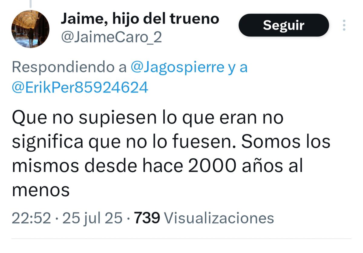 Jagospierre's tweet image. Hay personajes que han leído mucha novela de caballería y el chovinismo presentista se les ha venido arriba. Es decir que España o el sentimiento de españolidad entre las personas que habitaban los diferentes reinos cristianos del s. X o los territorios del s. VIII no existía ni…