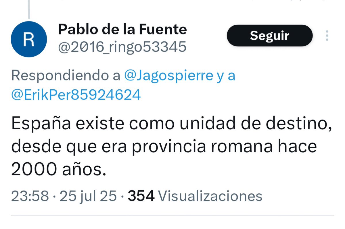 Jagospierre's tweet image. Hay personajes que han leído mucha novela de caballería y el chovinismo presentista se les ha venido arriba. Es decir que España o el sentimiento de españolidad entre las personas que habitaban los diferentes reinos cristianos del s. X o los territorios del s. VIII no existía ni…