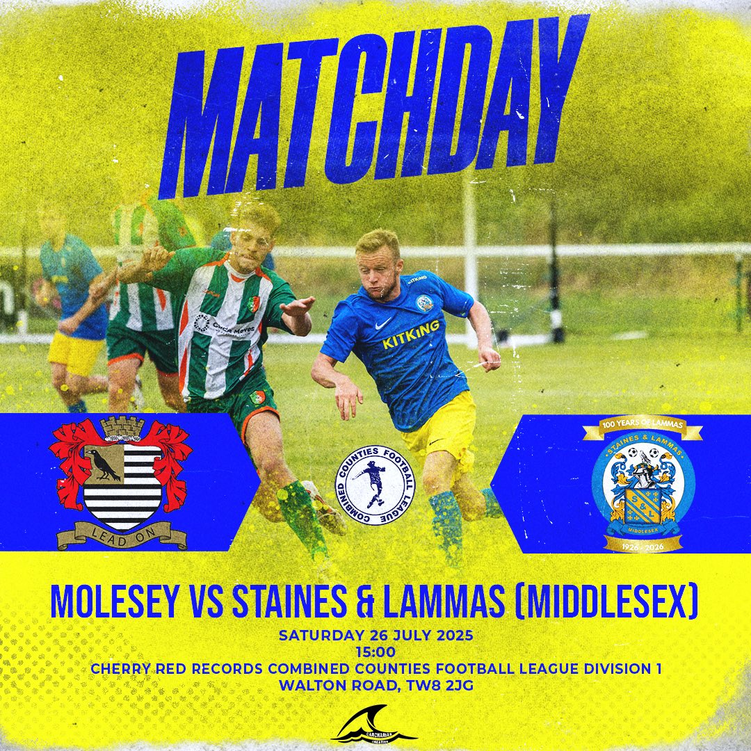 SLammasMiddxFC's tweet image. We’re back, baby! 🔥⚽️
The 2025/26 season kicks off today with a local derby away at a strong @molesey_fc side 💥
🕒 KO: 3pm
📍 Walton Road
New management ✅
New team 🔁
Same passion ❤️🔥
Let’s get behind the lads this afternoon! 👊 #UpTheLammas #MOLEvsSLFC