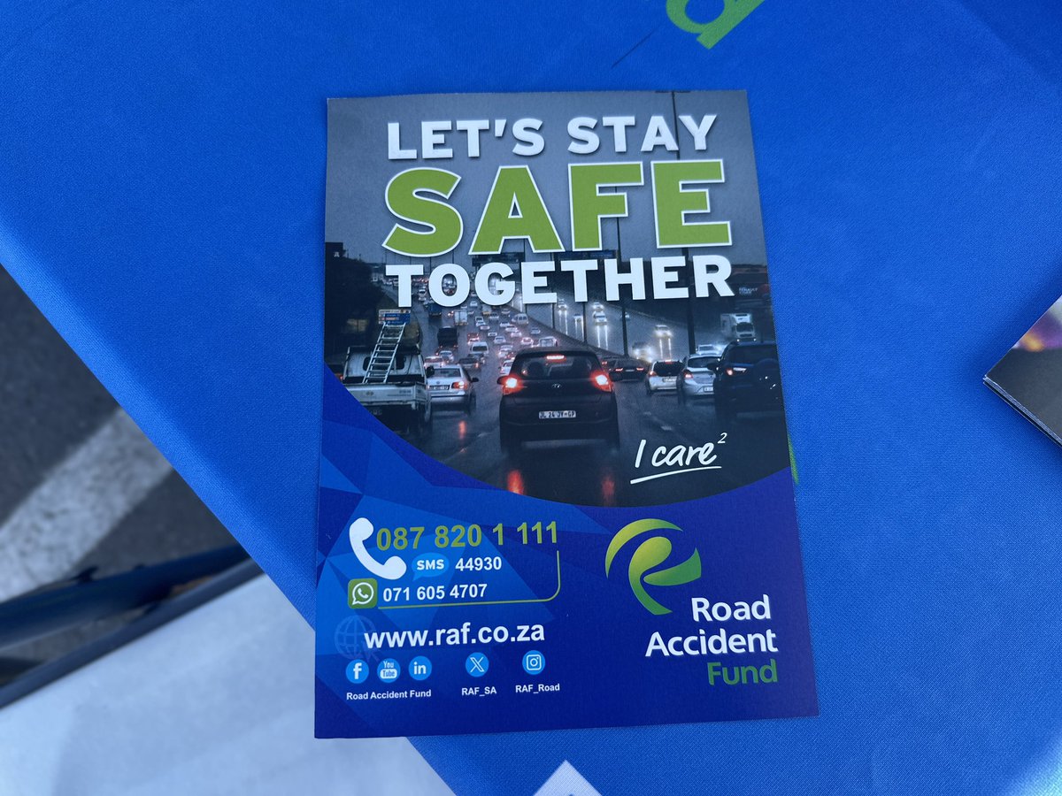 RAF_SA's tweet image. The RAF is at Mthatha Plaza in Mthatha as part of our road safety partnership with UCR FM. We are here to share vital road safety messaging and assist with RAF claim related queries.
We are here from 09:00-14:00 today so make sure you come and visit us if you’re in the area!