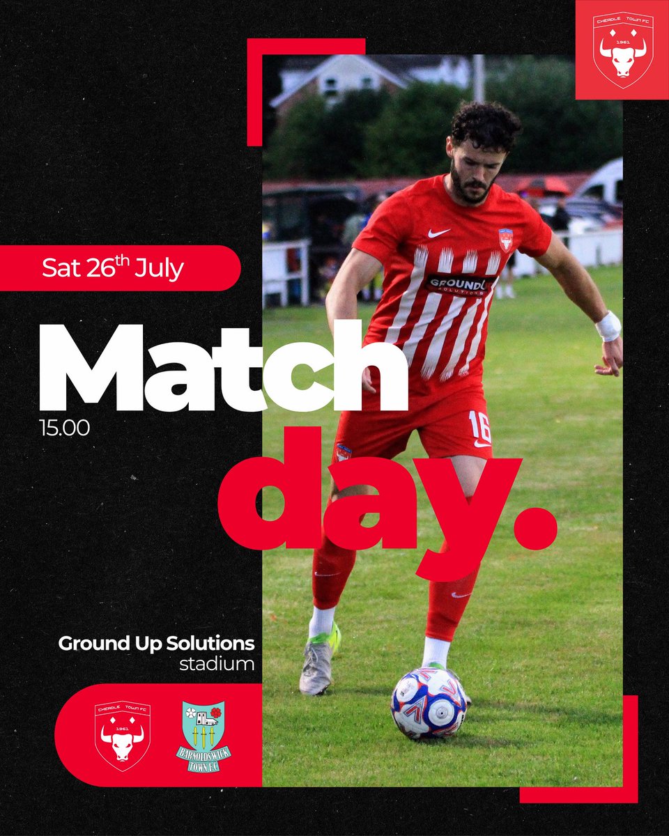 MATCHDAY🔥⚽️

The wait is over – the new season kicks of this afternoon at 15:00, and we’re back at Ground Up Solutions Stadium for our first home fixture of the campaign! 

We’re taking on Barnoldswick Town FC in what promises to be a cracking opener in the North West Counties