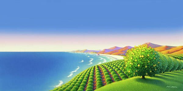 Pupulmimi's tweet image. Art today. Lemon Orchard Panorama Art Print by Robin Moline @bm0406 @adityampaul @Derick_Cape