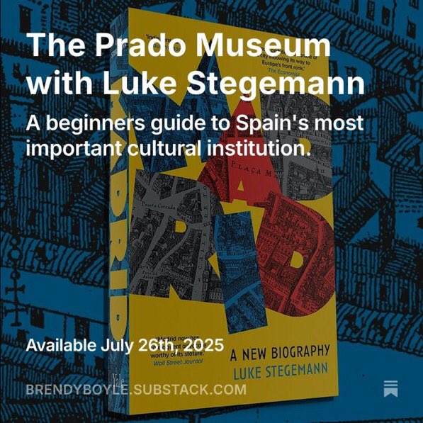 BrendyBoyle's tweet image. 🇪🇸La Comunidad weekend podcast🎙️

🖼️A beginners guide to Spain’s most important cultural institution: the Prado Museum for beginners.

I had a great chat with @lukestegemann, cultural historian and author of Madrid, A New Biography.

Enjoy, share, gracias!