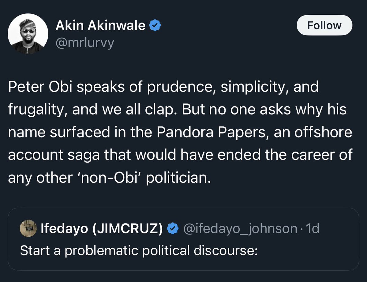 ObidientsWorld's tweet image. When you see people supporting a drug baron, certificate forger and a corrupt politician. Can never understand the meaning of a Trust Fund.
I now understand why some people avoids YORUBAS
