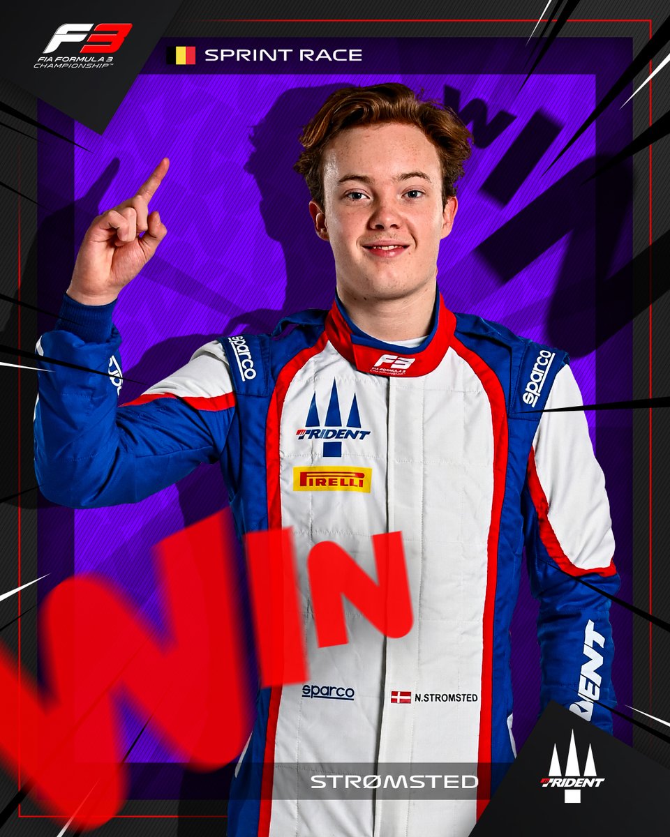 Formula3's tweet image. SUPER STROMSTED!! 🤩
The @MercedesAMGF1 Junior Driver WINS the #F3 Sprint Race!! 🏆✨
#BelgianGP