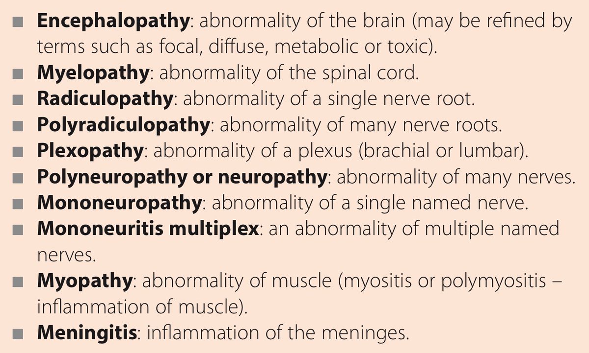 Common Neurological Terms: