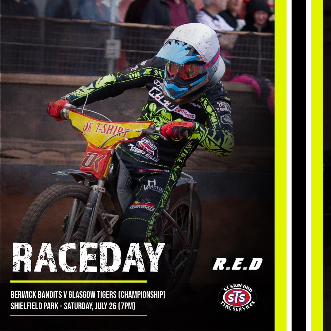Berwick Bandits Speedway (@banditsspeedway) on Twitter photo ๐ฅ๐ฎ๐ฐ๐ฒ๐ฑ๐ฎ๐ ๐ค
Itโs a HUGE night for your R.E.D Bandits as the aim to claw back four-points and claim crucial Cab Direct Championship points against Glasgow Tigers!
All the action gets underway at 7pm and we need YOU to come and make the noise!
๐๏ธ - berwickspeedway.com/tickets ๐ฅ๐ฎ๐ฐ๐ฒ๐ฑ๐ฎ๐ ๐ค
Itโs a HUGE night for your R.E.D Bandits as the aim to claw back four-points and claim crucial Cab Direct Championship points against Glasgow Tigers!
All the action gets underway at 7pm and we need YOU to come and make the noise!
๐๏ธ - berwickspeedway.com/tickets