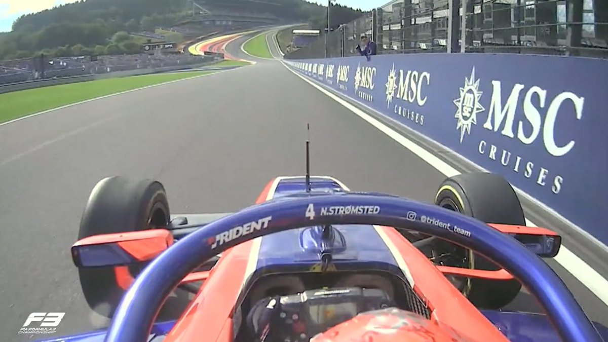 Formula3's tweet image. "The car was a rocket ship today!" 🎙️
Bravo, Noah! 👏🚀
#F3 #BelgianGP