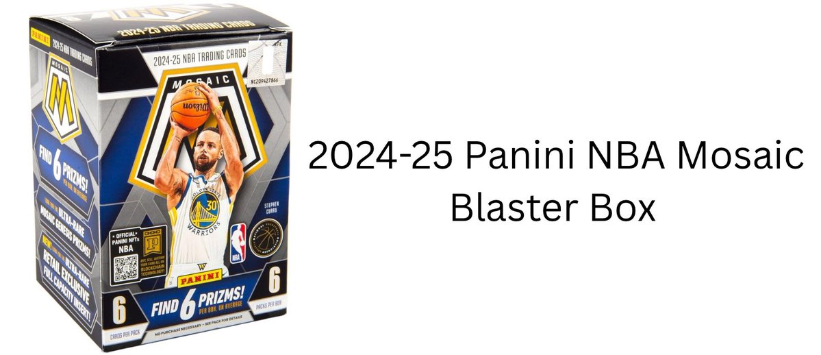 FastBreakCards's tweet image. 2024-25 NBA Mosaic Blaster Box #ad 
Only $24.99!

amzn.to/3UvKZaN