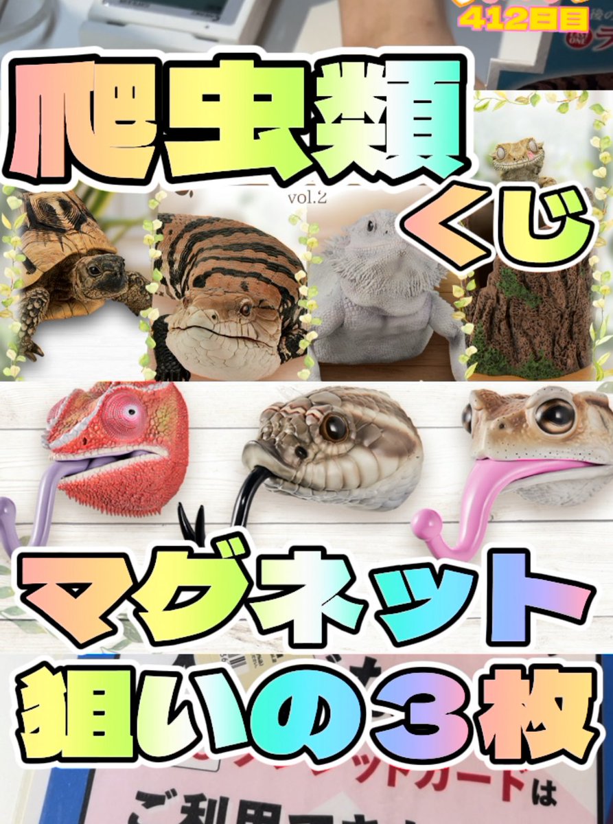 ORA2GENKI's tweet image. 毎日一番くじ412日目
爬虫類一番くじ可愛いマグネット狙い🧲#shorts #一番くじ #爬虫類
youtube.com/shorts/TNyhJ0M…