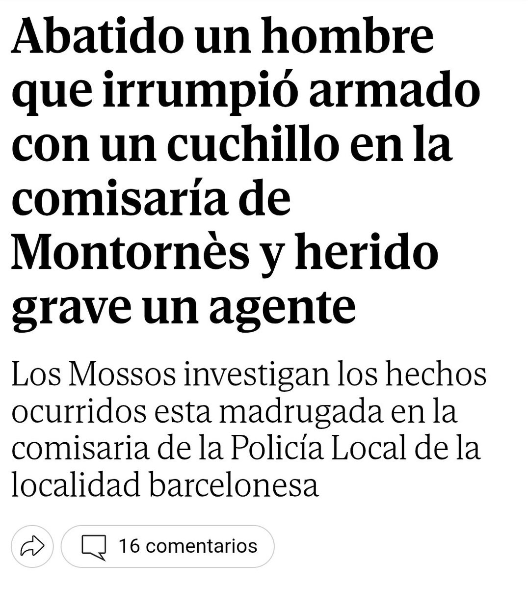 bastones_g's tweet image. Esto ocurrió ayer en Montornés del Vallés, un pequeño pueblo de Barcelona. Por suerte el compañero no estaba solo, si no, estaría muerto.
Dejar a los @guardiacivil solos en las puertas es una temeridad.Lo he dicho mil veces.Urge una reestructuración territorial.
Ánimo al herido!