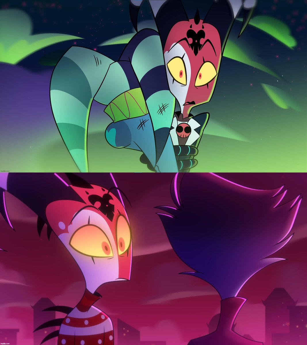 _Choco_torta's tweet image. Fizz was the first to offer him the hug and forgiveness he so desperately needed.
But it was Stolas whom Blitzø truly longed to hold, tenderly, silently, yet conveying all the love he'd been holding back for so long ❤️
#HelluvaBoss #Hellaverse #Blitzø #Stolas #Stolitz