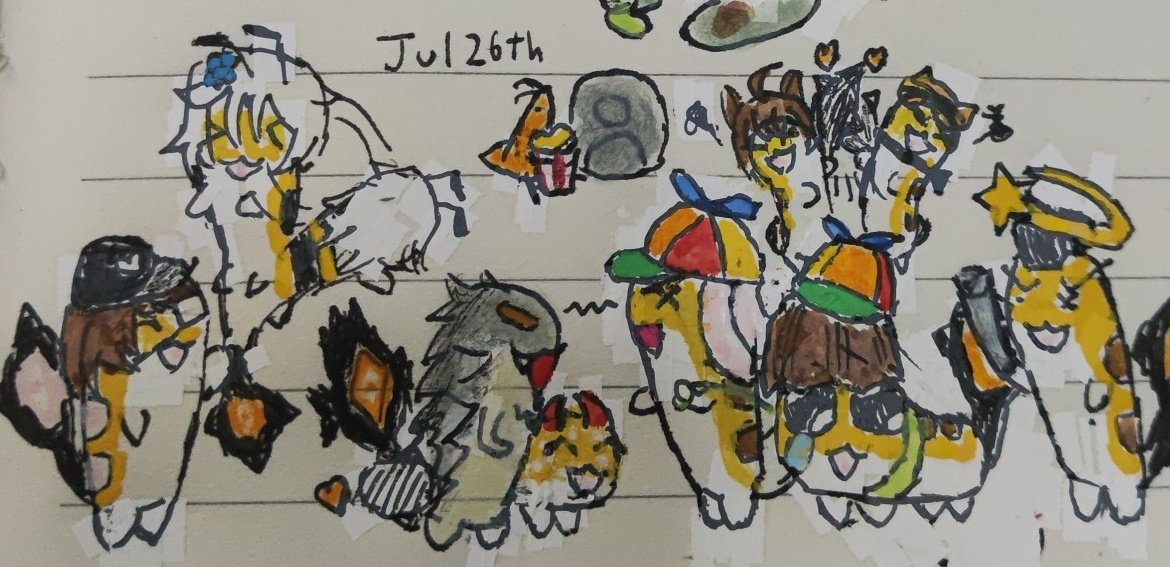 Engineer432hz's tweet image. Day 207 : doodle (read alt for names)
#KekeBee #EzReo #Genvory #EveKoko #EggyNutz