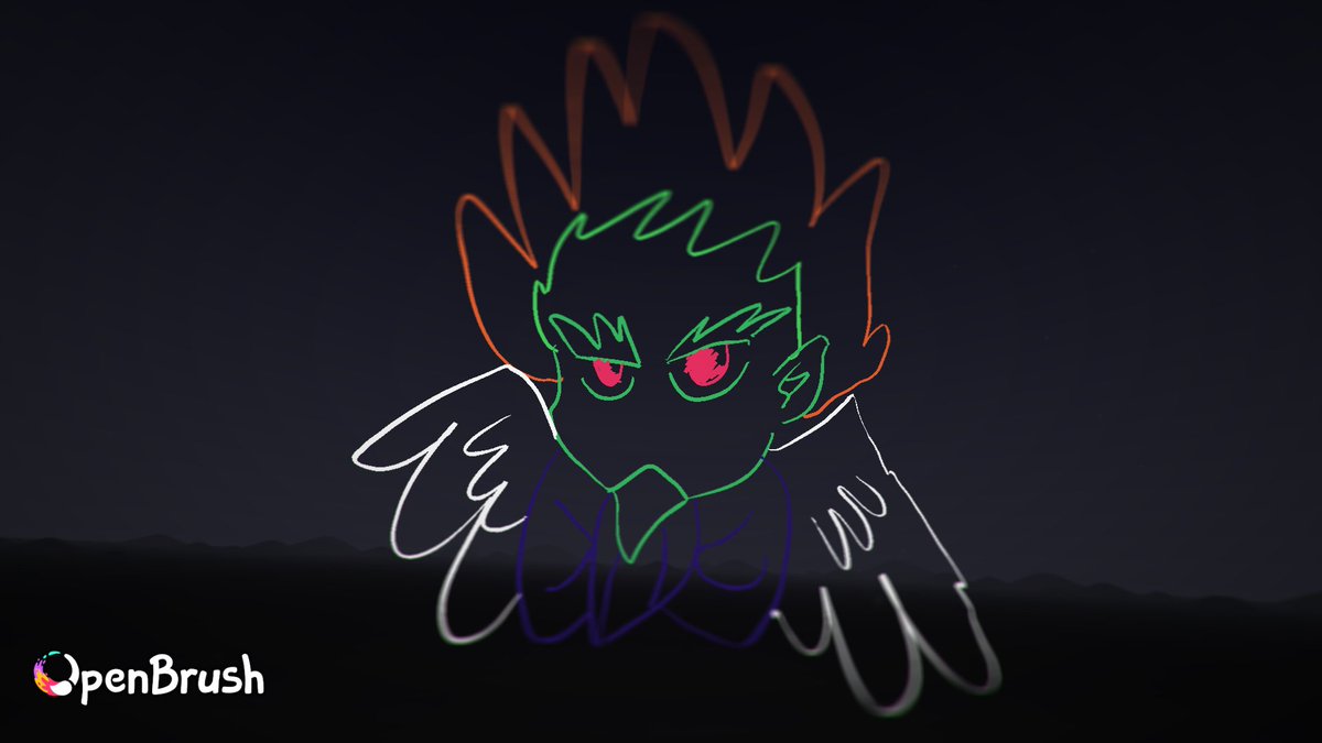 abercher's tweet photo. VRのお絵描きアプリで、カルラ様描きました。 https://t.co/Y88hcxutlv