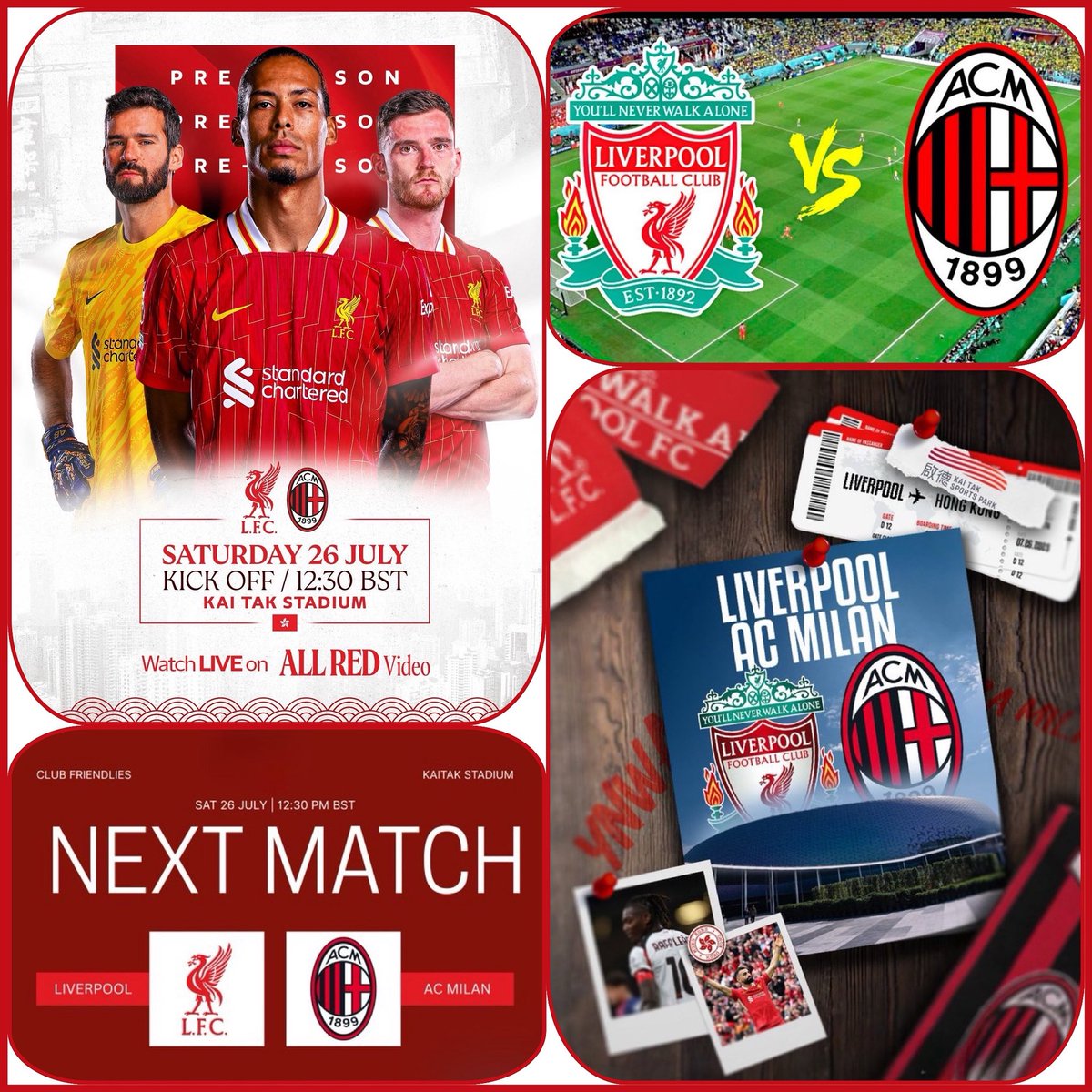 TeeLFC025's tweet image. Happy Match Day Reds, canβt wait see the boys later π
π΄ πππππππππ π΄ π π΄ ππ πππππ β«οΈ
β½οΈ Pre Season β½οΈ
ποΈ 26/07/25 ποΈ
β° 12:30 pm (BST) β°
ποΈ Kai Tak Stadium (Hong Kong) ποΈ
πΊ All Red Video πΊ
Letβs go Reds and get the win πͺππ΄
#LFC #LIVACM #LFCPreSeason