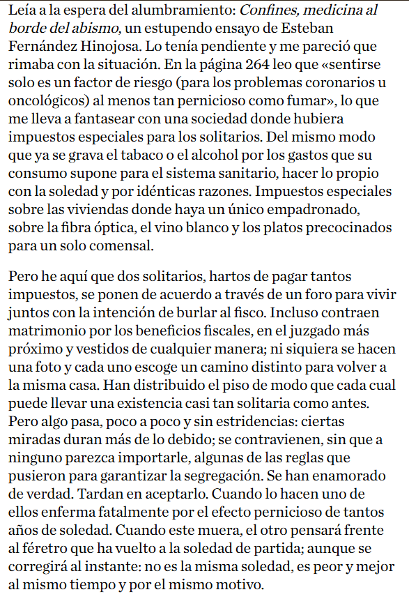 Eنr¡que G-Máiquez (@egmaiquez) on Twitter photo En un artículo divertidísimo, <a href="/JMContrerasE/">José María Contreras Espuny</a> nos cuela un microcuento distópico (y reaccionario, porque el amor triunfa). Estas narraciones en las columnas yo las llamé "relatículos" y las valoro mucho. Ésta, muchísimo.
Vía: eldebate.com/cultura/202507… En un artículo divertidísimo, <a href="/JMContrerasE/">José María Contreras Espuny</a> nos cuela un microcuento distópico (y reaccionario, porque el amor triunfa). Estas narraciones en las columnas yo las llamé "relatículos" y las valoro mucho. Ésta, muchísimo.
Vía: eldebate.com/cultura/202507…