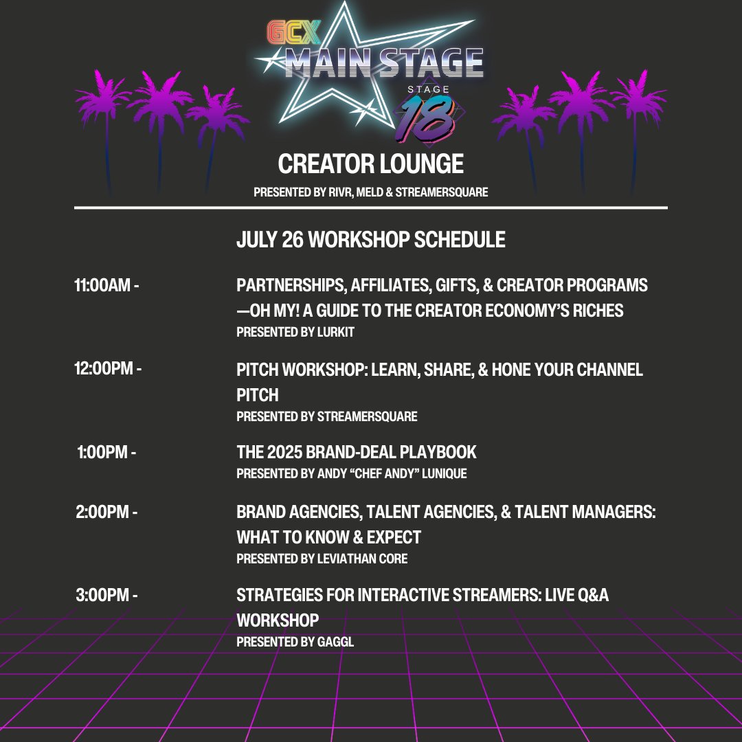 lurkit_gg's tweet image. 🚨 Starting soon at GCX!
Creators, get to stage 18 👀
@the_MerMae + @khaliatweets are about to drop real knowledge on how to make more money doing what you love 💸
🎤 Sponsorships
🎯 Ambassadorships
💼 Creator programs
No gatekeeping. Just growth.
#GCX #ContentCreators #Lurkit